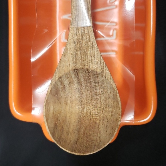 Rae Dunn NWT "FEAST" Mini Loaf Pan with Wooden Spoon - Picture 2 of 5